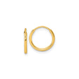 Sterling Silver Gold Plated Hoop Earrings, Classic Round Minimalist Style for Women