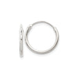 Sterling Silver Hoop Earrings, Lightweight Thin 1.3mm Polished Round Open Hoops for Women or Unisex Wear