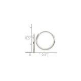 Sterling Silver Hoop Earrings, Classic Round Polished Design, Lightweight Minimalist Style