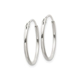 Sterling Silver Hoop Earrings, Lightweight Endless Small Tube Hoops, Minimalist Classic Style