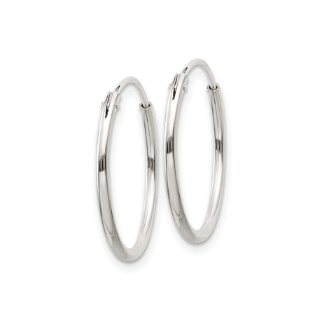 Sterling Silver Hoop Earrings, Lightweight Endless Small Tube Hoops, Minimalist Classic Style