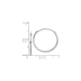 Sterling Silver Hoop Earrings, Lightweight Endless Small Tube Hoops, Minimalist Classic Style