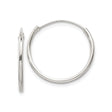 Sterling Silver Hoop Earrings, Lightweight Endless Small Tube Hoops, Minimalist Classic Style