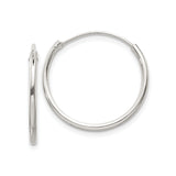 Sterling Silver Hoop Earrings, Lightweight Endless Small Tube Hoops, Minimalist Classic Style
