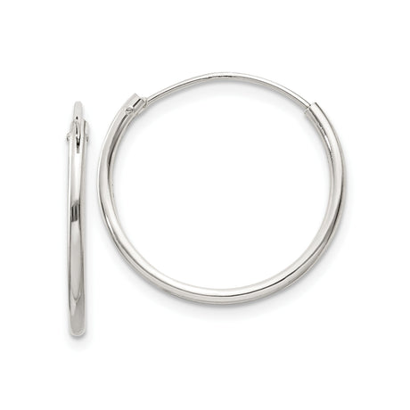 Sterling Silver Hoop Earrings, Lightweight Endless Small Tube Hoops, Minimalist Classic Style