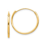 Sterling Silver Gold Plated Endless Hoop Earrings, Polished Minimalist Design