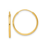 Sterling Silver Hoop Earrings, Polished Gold-Plated Round Minimalist Style for Women