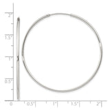 Sterling Silver Hoop Earrings, Large Polished Tube Design, Lightweight Minimalist Style for Women