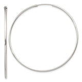 Sterling Silver Hoop Earrings, Large Lightweight Round Design with High Polish Finish