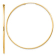 Sterling Silver Hoop Earrings, Gold Plated Thin Sleek Round Polished Design for Women
