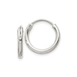 Sterling Silver Hoop Earrings, Polished Classic Round Design for Women and Unisex Wear