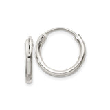 Sterling Silver Hoop Earrings, Polished Classic Round Design for Women and Unisex Wear