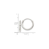 Sterling Silver Hoop Earrings, Classic Polished Minimalist Round Hoops for Women