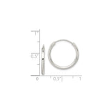 Sterling Silver Hoop Earrings, Classic Polished Endless Design, Lightweight Minimalist Style