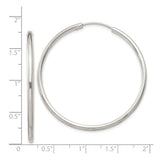 Sterling Silver Hoop Earrings, Classic Round Endless Design, Minimalist Polished Style