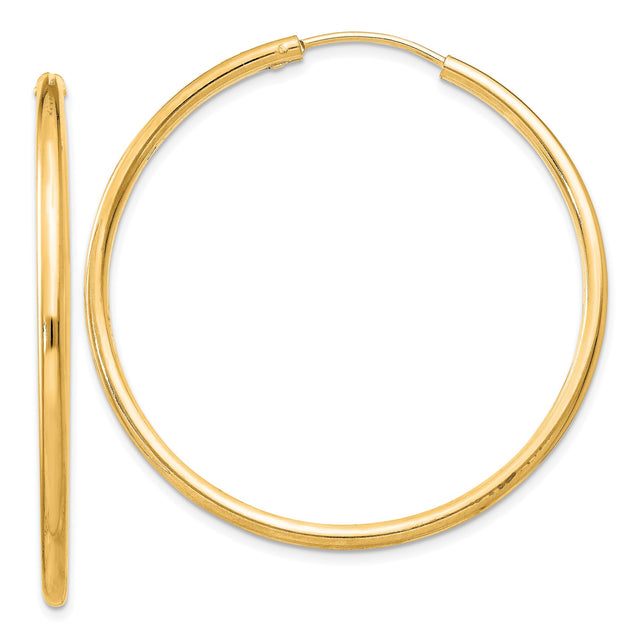 Sterling Silver Gold-Plated Large Hoop Earrings, Polished Minimalist Round Design for Women