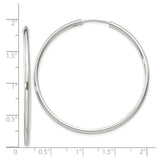 Sterling Silver Hoop Earrings, Polished Finish, Lightweight Classic Minimalist Style for Women