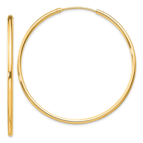 Sterling Silver Gold Plated Hoop Earrings, Smooth Round Lightweight Minimalist Style for Women