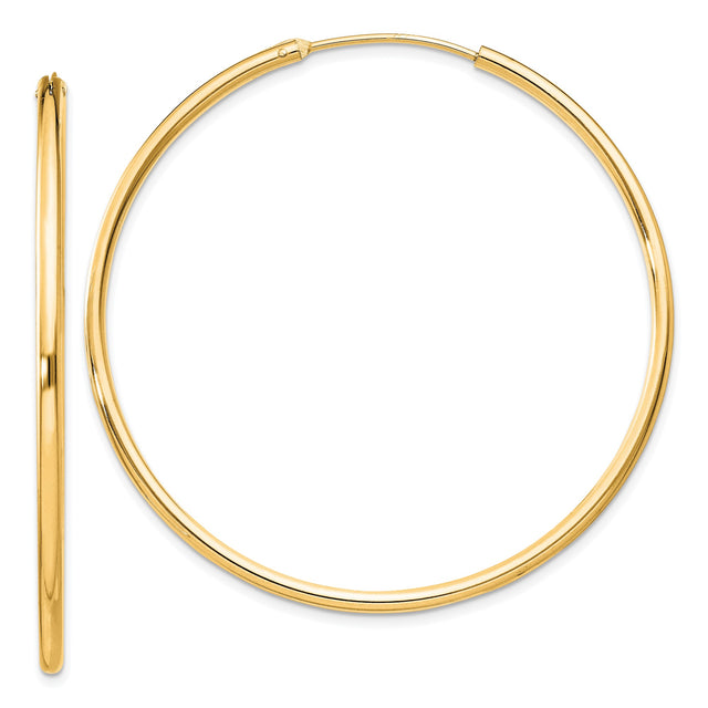Sterling Silver Gold Plated Hoop Earrings, Smooth Round Lightweight Minimalist Style for Women