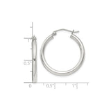 Sterling Silver Hoop Earrings with Latch Back Closure and Polished Finish, Lightweight Design