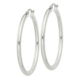 Sterling Silver Hoop Earrings, Lightweight Round Minimalist Design for Women