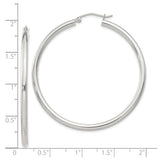 Sterling Silver Hoop Earrings, Large Round Polished Minimalist Design for Women