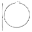 Sterling Silver Hoop Earrings, Hinged Closure, Polished Tube Design, Minimalist Style for Women