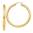 Sterling Silver Gold-Plated Hoop Earrings, Smooth Round Design, Minimalist Everyday Style