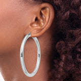 Sterling Silver Hoop Earrings, Polished Round Tube Hoops with Minimalist Design for Women