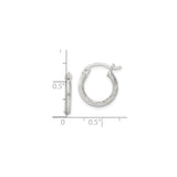 Sterling Silver Hoop Earrings, Small Twisted Design with Textured Finish, Lightweight and Minimalist Style