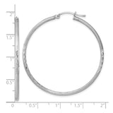 Sterling Silver Hoop Earrings, Textured Diamond Cut Tube, Modern Round Minimalist Design