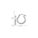 Sterling Silver Hoop Earrings, Hammered Textured Round Design, Lightweight Minimalist Style for Women