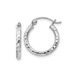 Sterling Silver Hoop Earrings, Hammered Textured Round Design, Lightweight Minimalist Style for Women