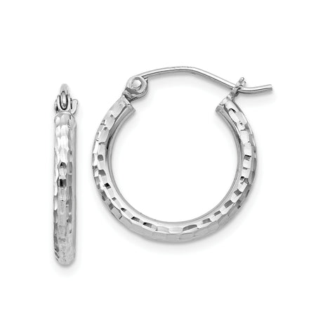 Sterling Silver Hammered Hoop Earrings, Lightweight Textured Minimalist Design for Women