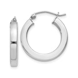 Sterling Silver Hoop Earrings, Classic Round Polished Style with Hinged Back Clasp