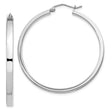Sterling Silver Hoop Earrings, Large Round Minimalist Tube Design for Women