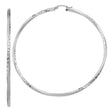 Sterling Silver Hoop Earrings, Lightweight Textured Hoops with Hammered Finish, Modern Minimalist Style