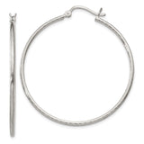 Sterling Silver Hoop Earrings, Large Lightweight Round Design, Polished Minimalist Style for Women