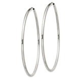 Sterling Silver Hoop Earrings, Thin Polished Lightweight Hoops with Smooth Minimalist Finish
