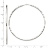 Sterling Silver Hoop Earrings, Thin Polished Lightweight Hoops with Smooth Minimalist Finish