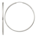 Sterling Silver Hoop Earrings, Thin Polished Lightweight Hoops with Smooth Minimalist Finish