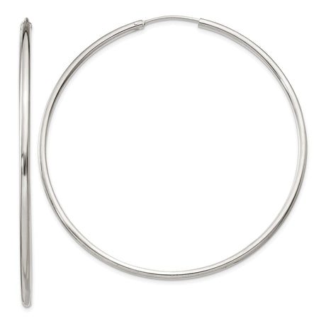 Sterling Silver Hoop Earrings, Thin Polished Lightweight Hoops with Smooth Minimalist Finish
