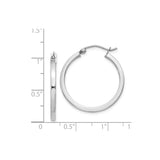 Sterling Silver Hoop Earrings, Smooth Polished Round Minimalist Design for Women