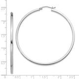 Sterling Silver Hoop Earrings, Large Round Design, High Polish Finish, Minimalist Style for Women