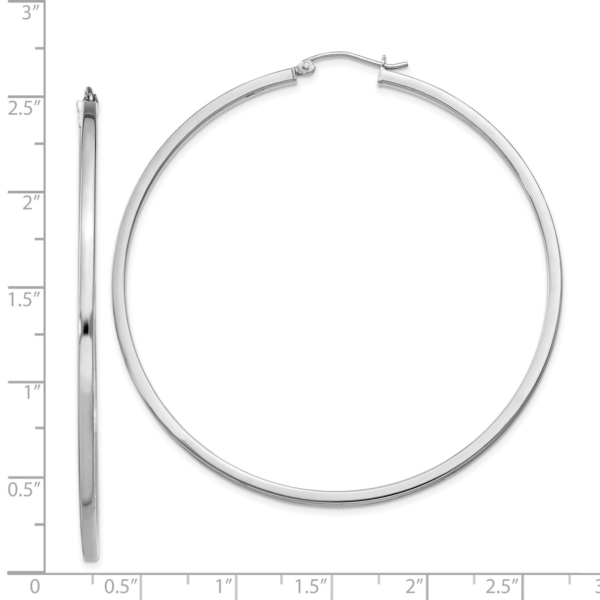 Sterling Silver Hoop Earrings, Large Polished Tube Hoops, Lightweight Minimalist Design for Women