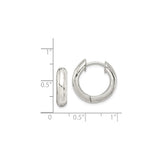 Sterling Silver Hoop Earrings, Chunky Hammered Rounded Hoops, Modern Unisex Design