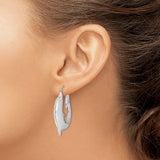 Sterling Silver Dolphin Hoop Earrings with Nautical Marine Animal Design