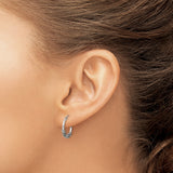 Sterling Silver Hoop Earrings with Twisted Ribbed Texture, Bold Polished Finish, Contemporary Style