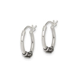 Sterling Silver Hoop Earrings with Twisted Wire Design, Bali Inspired Boho Style for Women or Unisex