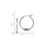 Sterling Silver Hoop Earrings with Twisted S-Hook Detail, Polished Finish, Boho Bali Style
